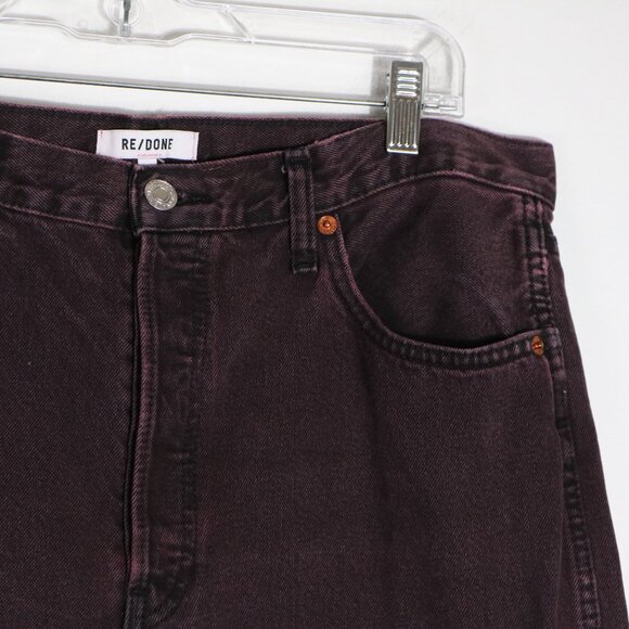 Re/Done Straight Leg Jeans in Rich Brown - Picture 3 of 7